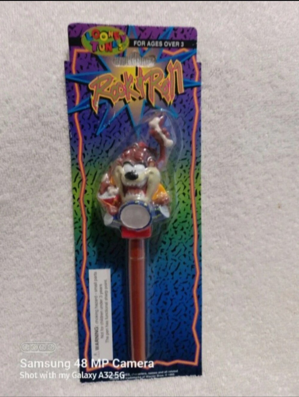 Vintage Looney tunes taz rock and roll drum pen party